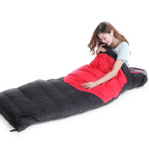 Down sleeping bag outdoor adult thickened autumn and winter ultra-light warm white duck down camping sleeping bag minus 20°can be spliced