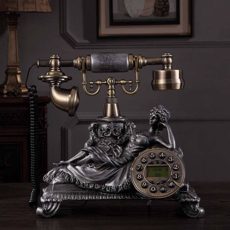 Yueqi Antique European Retro Telephone Wired Home Fixed Landline Fashion Creative Antique Telephone