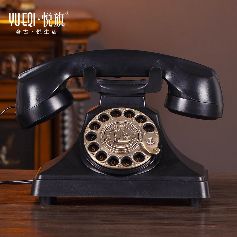 Please flag antique European-style telephone retro old-style antique American wired home fixed landline telephone
