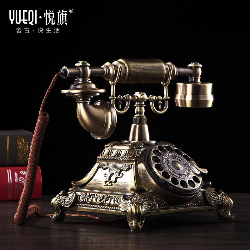 Yueqi rotary disc antique European style old telephone set retro home fashion creative wired antique hands-free landline