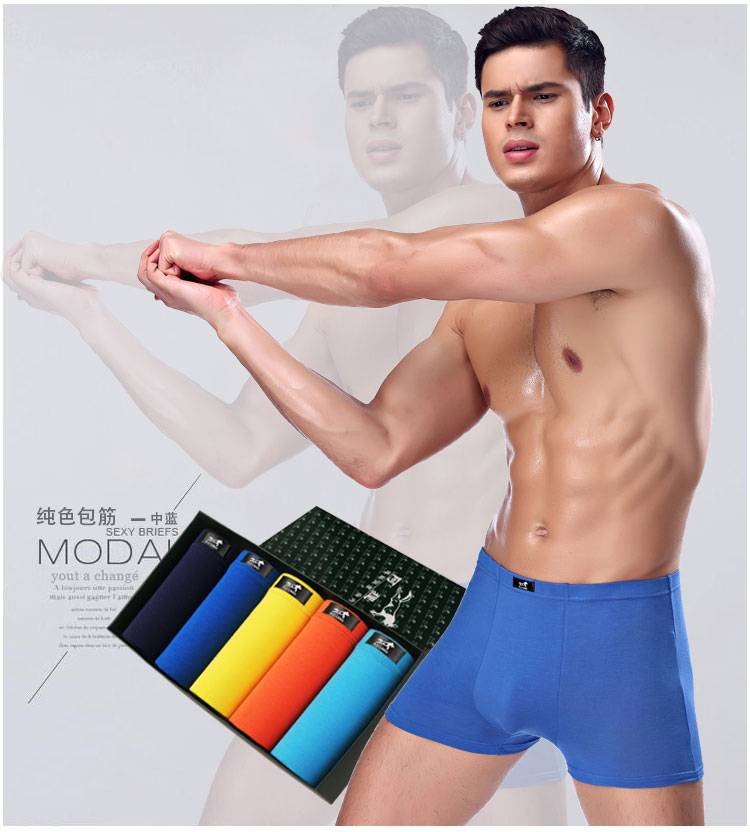 Hàng ngày khuyến mãi 4 hộp quà tặng nam đồ lót nam boxer thở eo thanh niên phong trào kích thước lớn quần short đầu