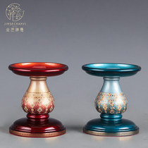 Taiwan pure copper butter lamp holder candle holder for Buddha lampstand Buddha lampstand Buddha lamp changming lamp stand Buddha front buddha lamp lamp