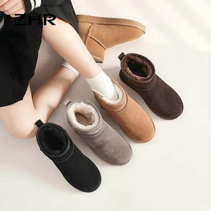 ZHR则则【59雪地靴捡漏】冬季加绒加厚外穿靴子售完不补