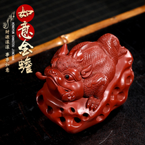 Creative purple sand tea pet tea table tea play ornaments boutique Ruyi Golden Chan Tea Teapot tea ceremony accessories personality can be raised