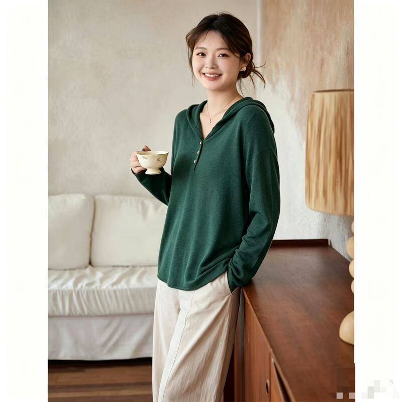 Green Hooded Super Nice Knit Sweater 10.16 Green Hooded Super Nice Knit Sweater 10.16