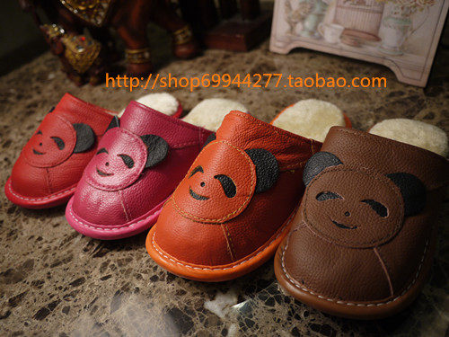 Pantoufles enfants en cuir pour hiver - semelle tendon - Ref 1024306 Image 14