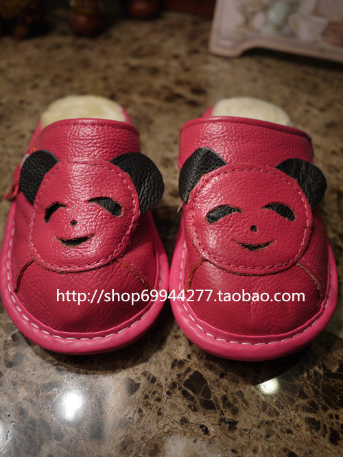 Pantoufles enfants en cuir pour hiver - semelle tendon - Ref 1024306 Image 10