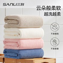 2 strips of three-ley towels male and female than pure cotton water-absorbent bath adult wash-face towels soft with no hair