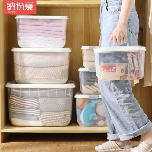 Прозрачный портативный переносной ящик для хранения