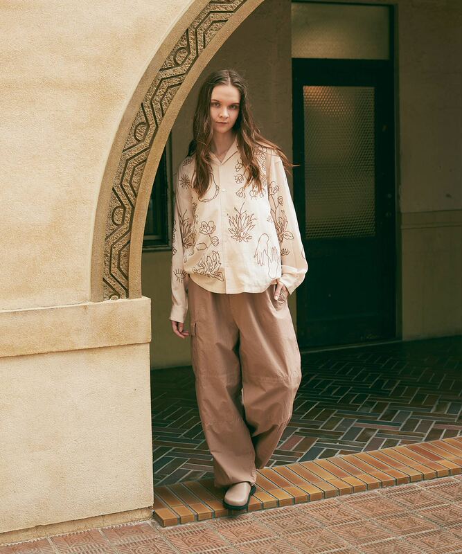 (No Returns or Exchanges) Rn@ Silk and Linen Embroidered Shirt