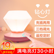 Bedside Lamp Dorm Baby feeding Sleep Eye protection Creative Silicone night Light Rechargeable Remote control touch bedroom