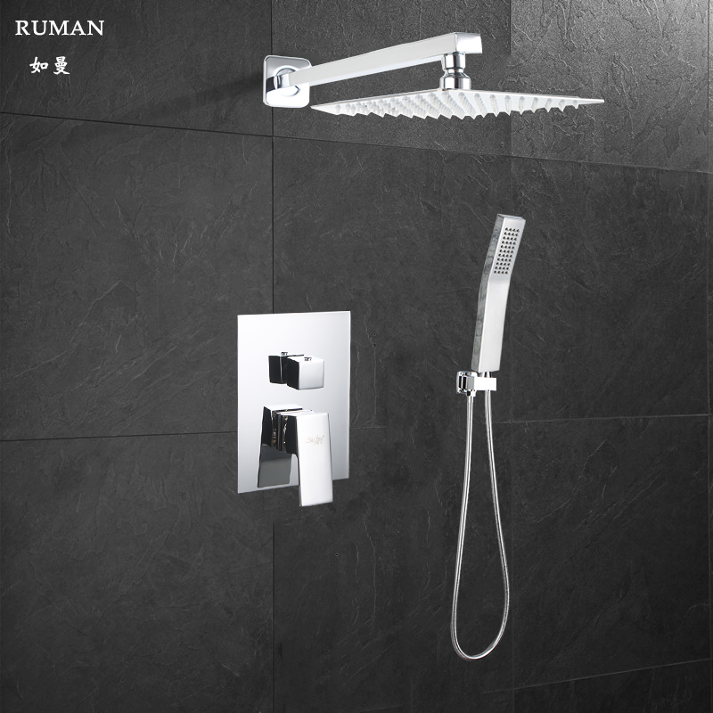 Full Copper Concealed All-copper Concealed Shower Kit Hotel Concealed Style Double Stall Shower SHOWER KIT SHOWER