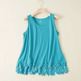 Летняя кружевная хлопковая тонкая майка топ, кружевное платье