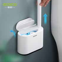 Disposable toilet brush free of punch and throw replaceable head no dead angle to contain wall-mounted toilet brush sponge