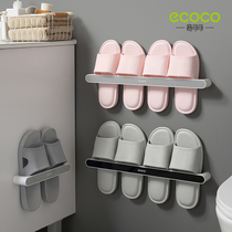 Bathroom trailer rack wall-mounted non-perforated toilet storage artifact toilet shoe hanger wall door rear shelf