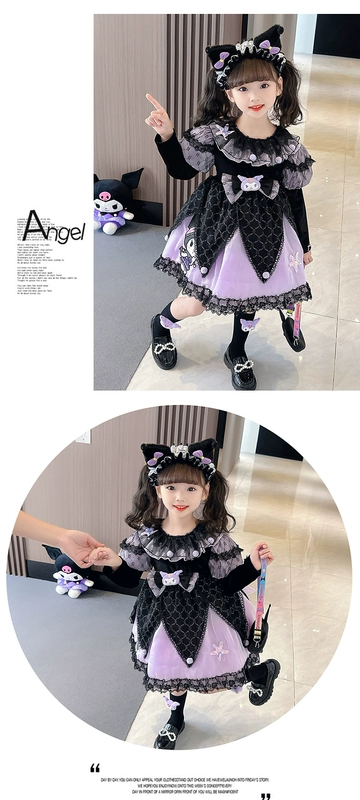 Kurome cho bé gái Halloween cos chơi dạ quang váy trình diễn trang phục tối Đầm công chúa lolita gift halloween