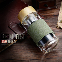 Cassifi glass with lid Single layer tea water separation Creative flower tea cup Portable filter cup