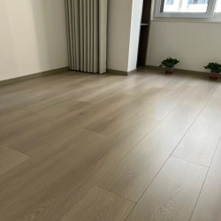 Milk Gray Three-Layer Solid Wood Floor Household Waterproof and Wear-Resistant Modern High-End Sense