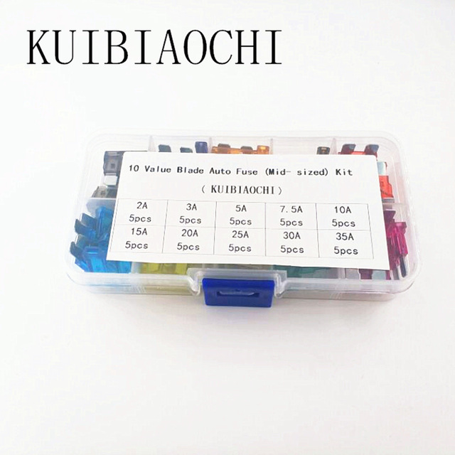 Medium car fuse box 2A 3A 5A 7 5A 10A 15A 20A 25A 30A 35A 5 each