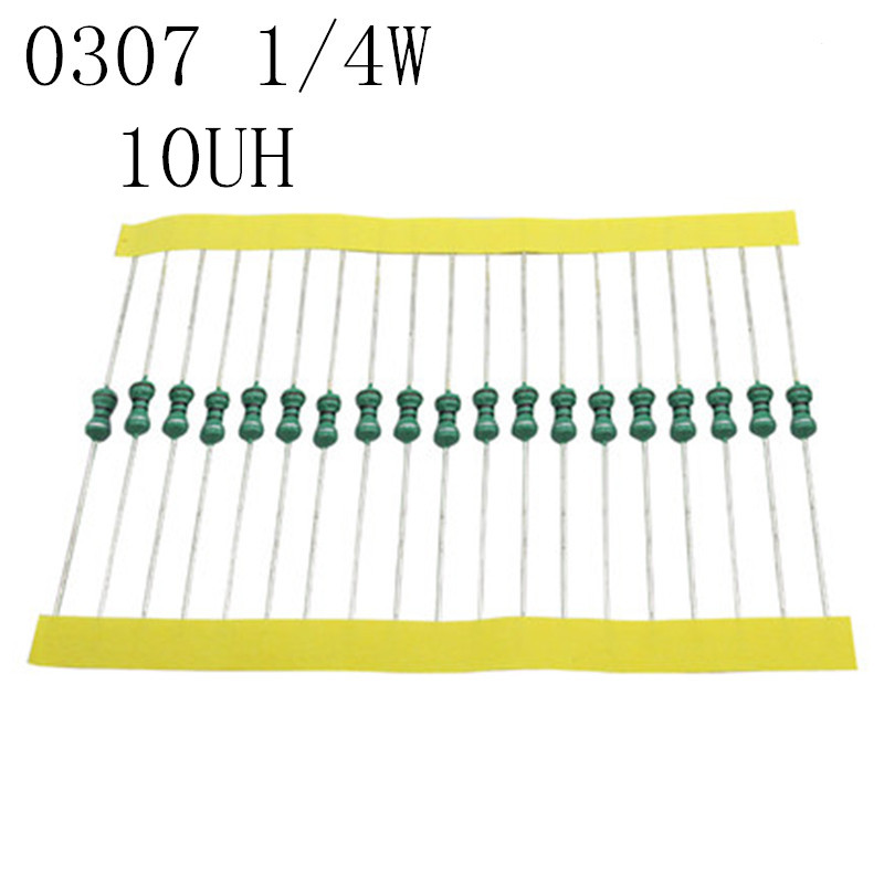 0307 straight insert inductance 1 4W color ring inductance 100K 10UH 50 AL0307-100K 
