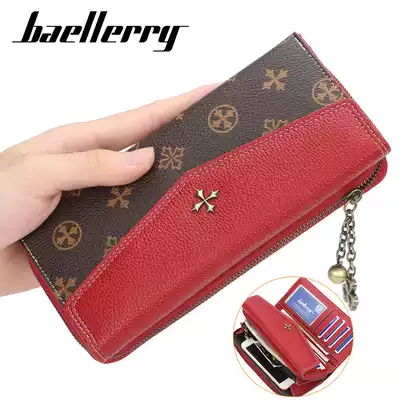 Fashion simple youth wallet Women's long version Korean version wallet Large capacity zipper clutch Multi-function card bag for women