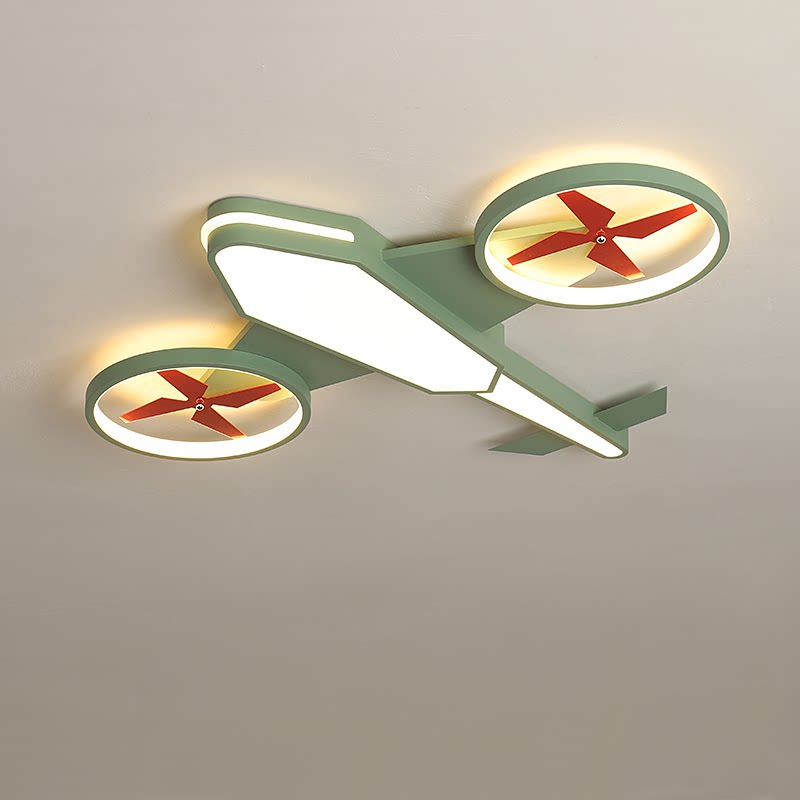 Children's room chandelights aircraft suck top light child interest fighter jet creative personality ultra-thin modern boy bedroom ceiling lamp