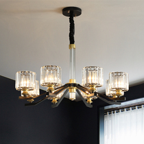 Light luxury living room chandelier simple modern Net red bedroom dining room black ceiling lamp high-grade atmospheric model room Nordic