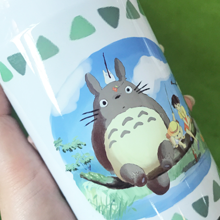 Chinchilla Cup cốc thép không gỉ Miyazaki Jun truyện tranh di chuyển xung quanh Peas Long lon phim hoạt hình cốc dễ thương hình dán elsa