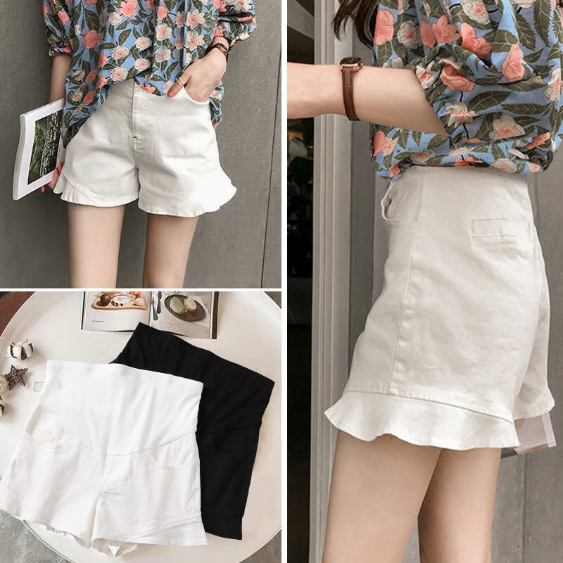Pregnant Woman Shorts Summer Fashion Pregnant Woman Pants Thin Outside Wearing Inner Lap Pants Denim Shorts Broadlegged Pants Boomer Summer Dress