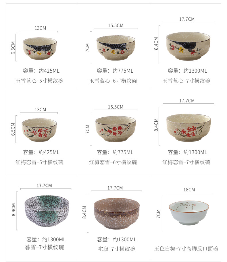 Mì Nhật bát gia đình lưới đỏ bát bộ đồ ăn sáng tạo gốm ăn phở bát lớn bát mì ăn liền ramen cá tính đĩa dùng 1 lần