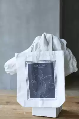 Mousing | Shopping bag foldable portable large capacity canvas eco-friendly handbag