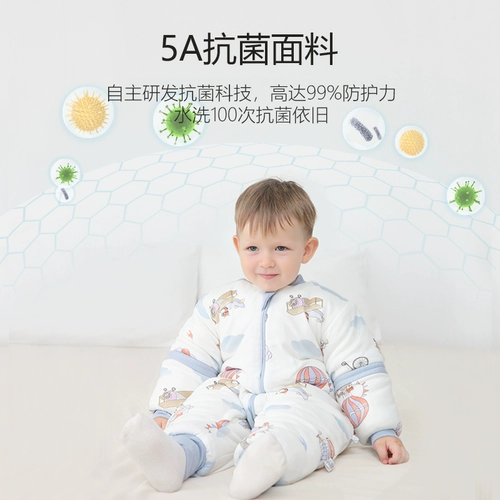 Хлопковый универсальный спальный мешок для новорожденных на четыре сезона, увеличенная толщина