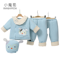 Baby clothes Newborn baby cotton coat jacket Cotton clothing autumn and winter clothes pure cotton male baby winter clothing thickened