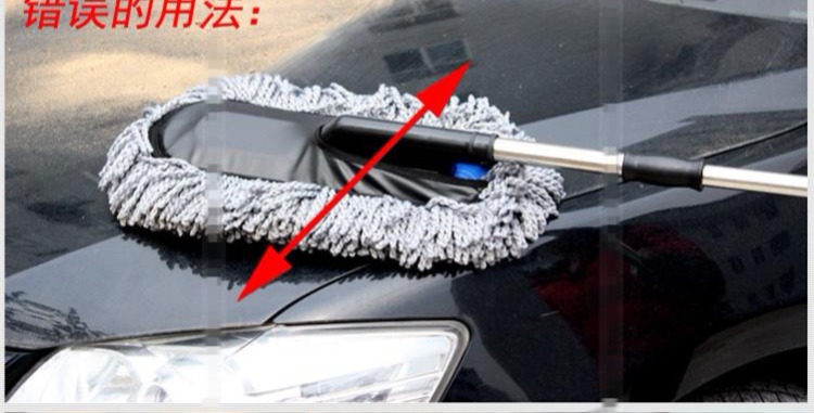 Bàn chải cung cấp rửa xe Bàn chải dài xử lý kính thiên văn xe chải nhíp đặc biệt mềm tóc bụi bụi 掸 quét màu xám lau - Sản phẩm làm sạch xe cọ vệ sinh ô tô