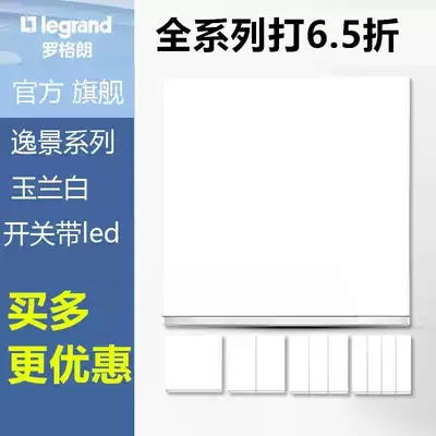 TCL Legrand Yijing series borderless inlaid silver edge with LED light switch socket single open five holes