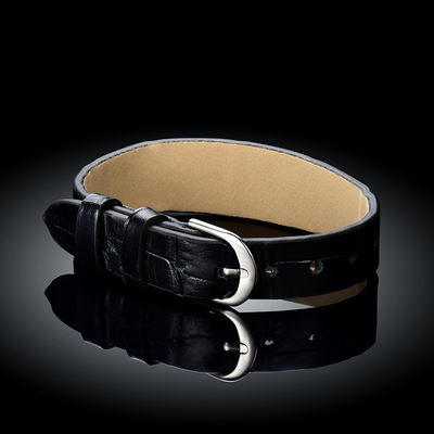 Zhuodie jewelry bracelet, leather strap, women's wristband, black watch strap, stainless steel clasp, cowhide material, all-purpose and versatile accessories