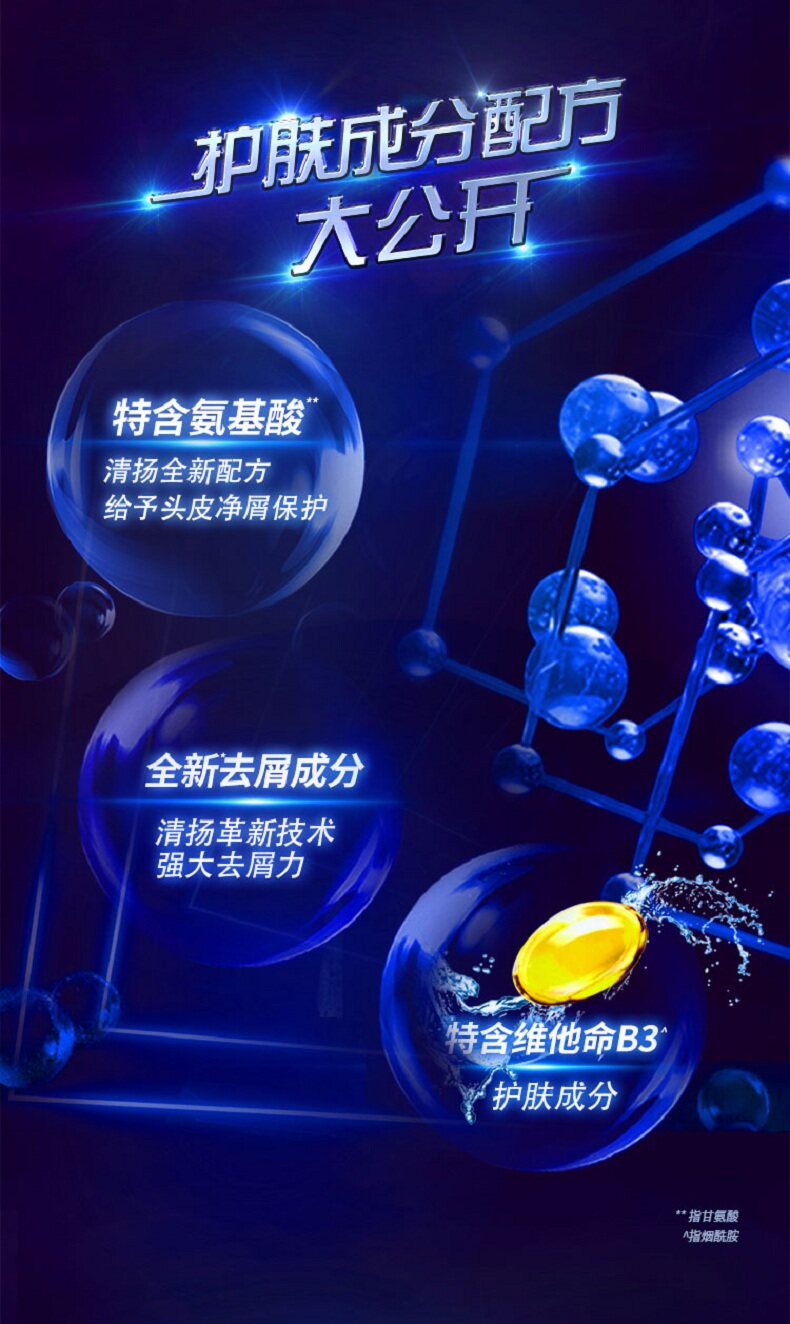 C罗代言 清扬 男士活力薄荷运动洗发水 500g*3瓶 图5