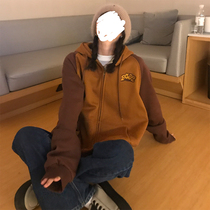 East Day is a curly collage with a cap sweatshirt woman autumn plus velvety oversize sloth oversize cardiff jacket