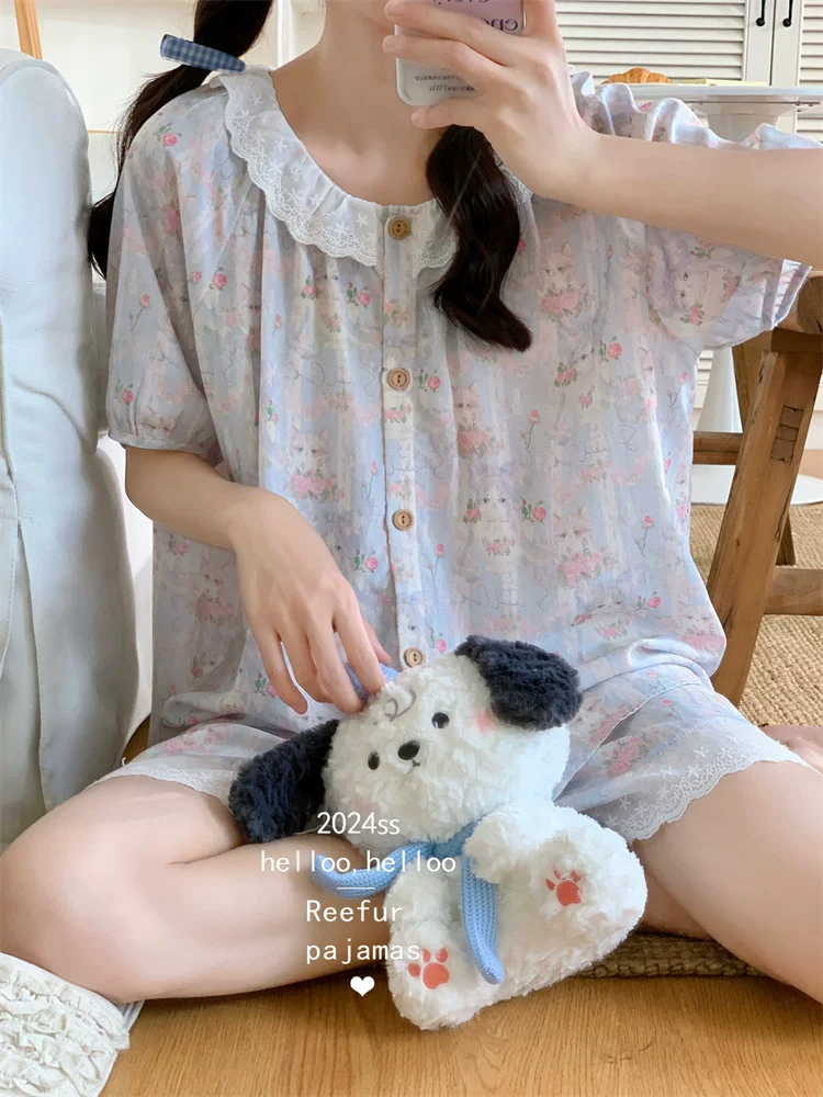 Pijama Reefur Rinka Cute, тонкие шорты, с коротким рукавом