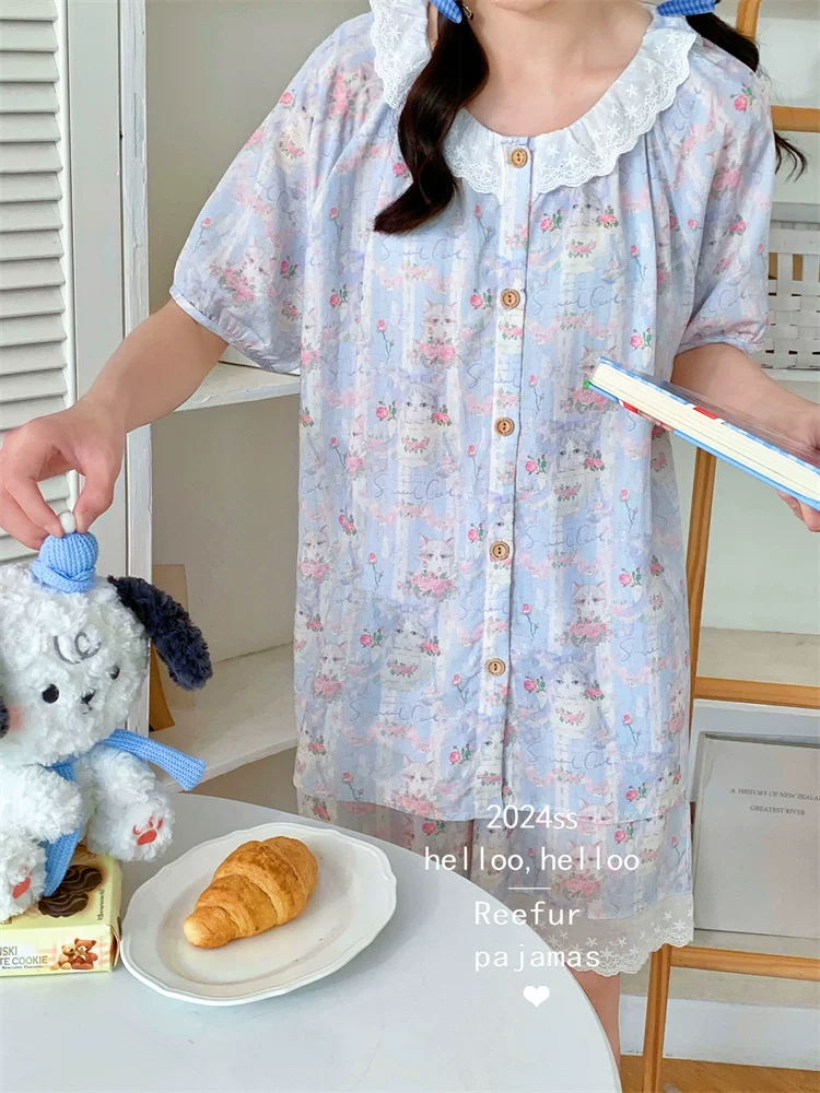 Pijama Reefur Rinka Cute, тонкие шорты, с коротким рукавом