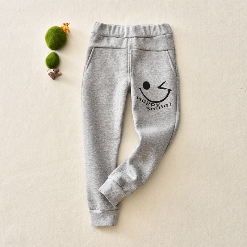 Children's pants autumn and winter boys' sports pants trousers plus fleece children's pants summer thin section loose cotton children's pants