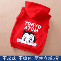 Child Pure Cotton Slim Fit Waistcoat Spring Autumn Season Boy Girl Gansuede Waistcoat Baby Kampa Vest