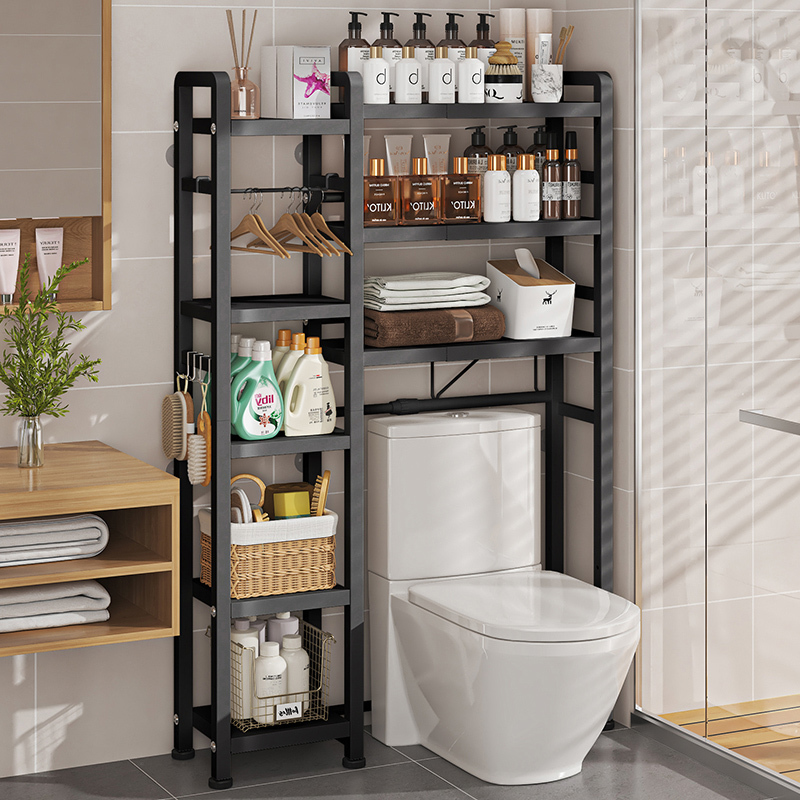 New Floor-Standing Storage Rack Above the Toilet for Bathroom, Restroom, Shower Gel, and Miscellaneous Items, Adjustable Storage Rack New Floor-Standing Storage Rack Above the Toilet for Bathroom, Restroom, Shower Gel, and Miscellaneous Items, Adjustable Storage Rack