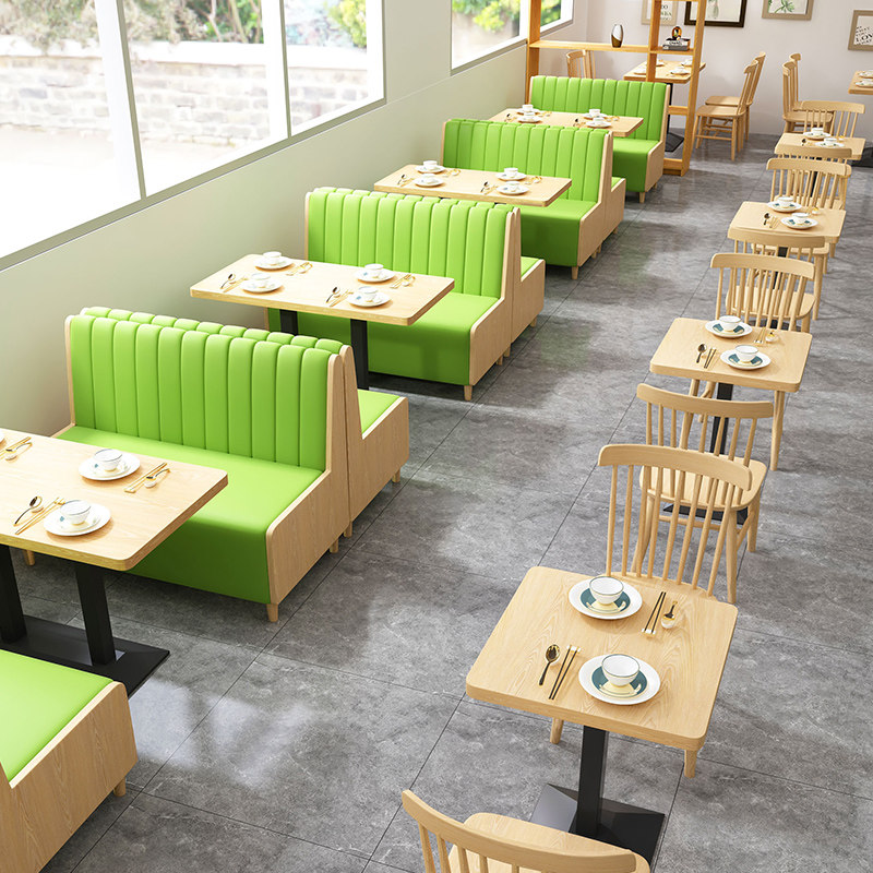 Milk tea shop table and chairs Café café net red catering home Snack Burger Sweet shop West Restaurant Sofa Combinations