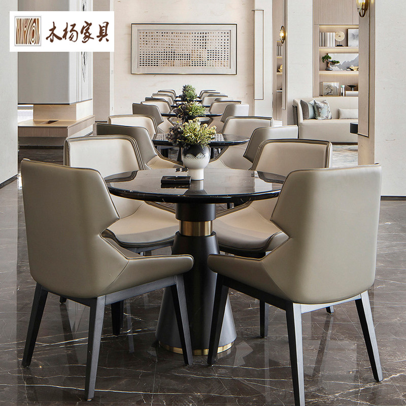 Light Extravagant Sample House Display Center Negotiation Table And Chairs Combined Reception Department Sign A Table Four Chairs Modern Beauty Salon-Like Board House Furniture