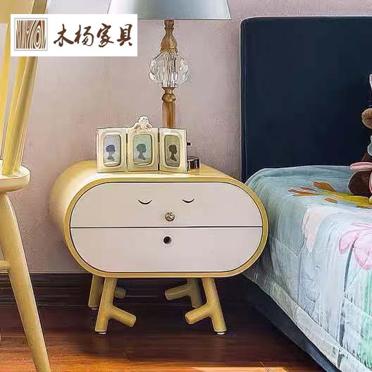 Children's room Bedroom furniture Creative postmodern minimalist Boy girl Cartoon Harbor Style Boilerplate Room Bed Head Cabinet 