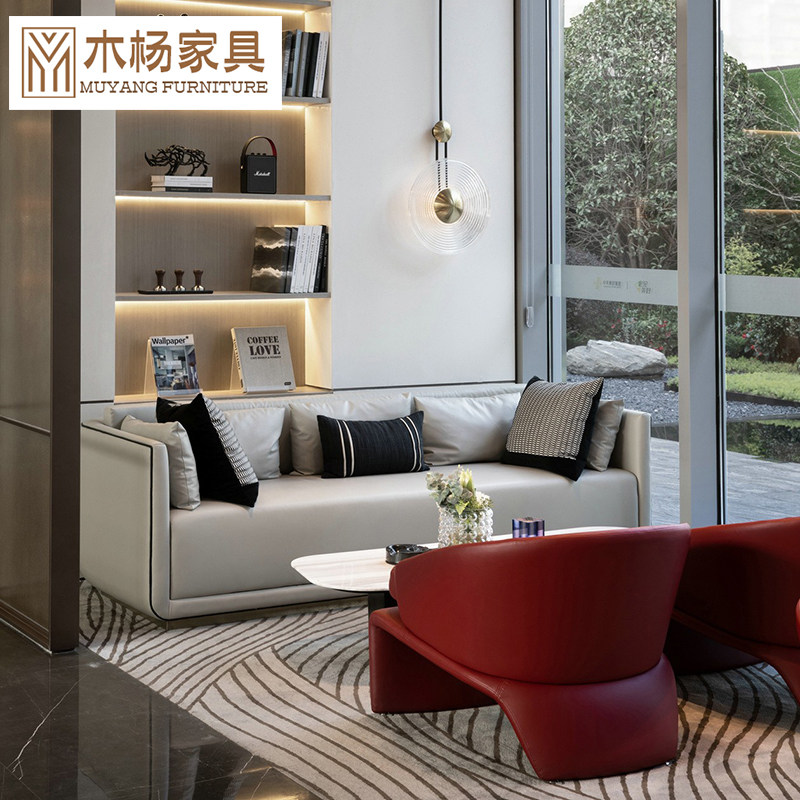 Sample House Exhibition Center Negotiate Sofa Combination Postmodern Light Luxury Beauty Salon Hotel Club Reception Area Card Holder Leisure Furniture