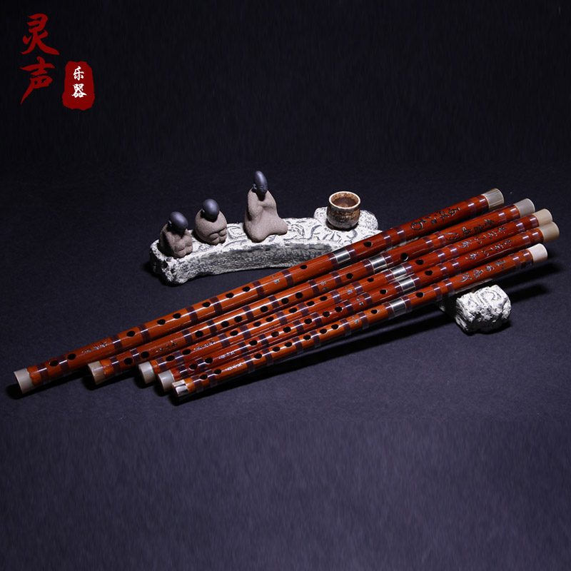 Lingsheng musical instrument flagship store Dong Xuehua's own flute bamboo flute playing flute cross flute set flute CDEFG tune flute