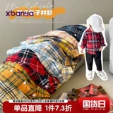 Весенняя осенняя детская хлопковая рубашка для мальчиков, детская одежда, в западном стиле