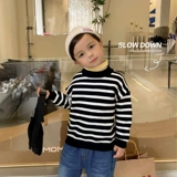 Осенний свитер для мальчиков, осеннее демисезонное детское трикотажное термобелье, детская одежда, в корейском стиле